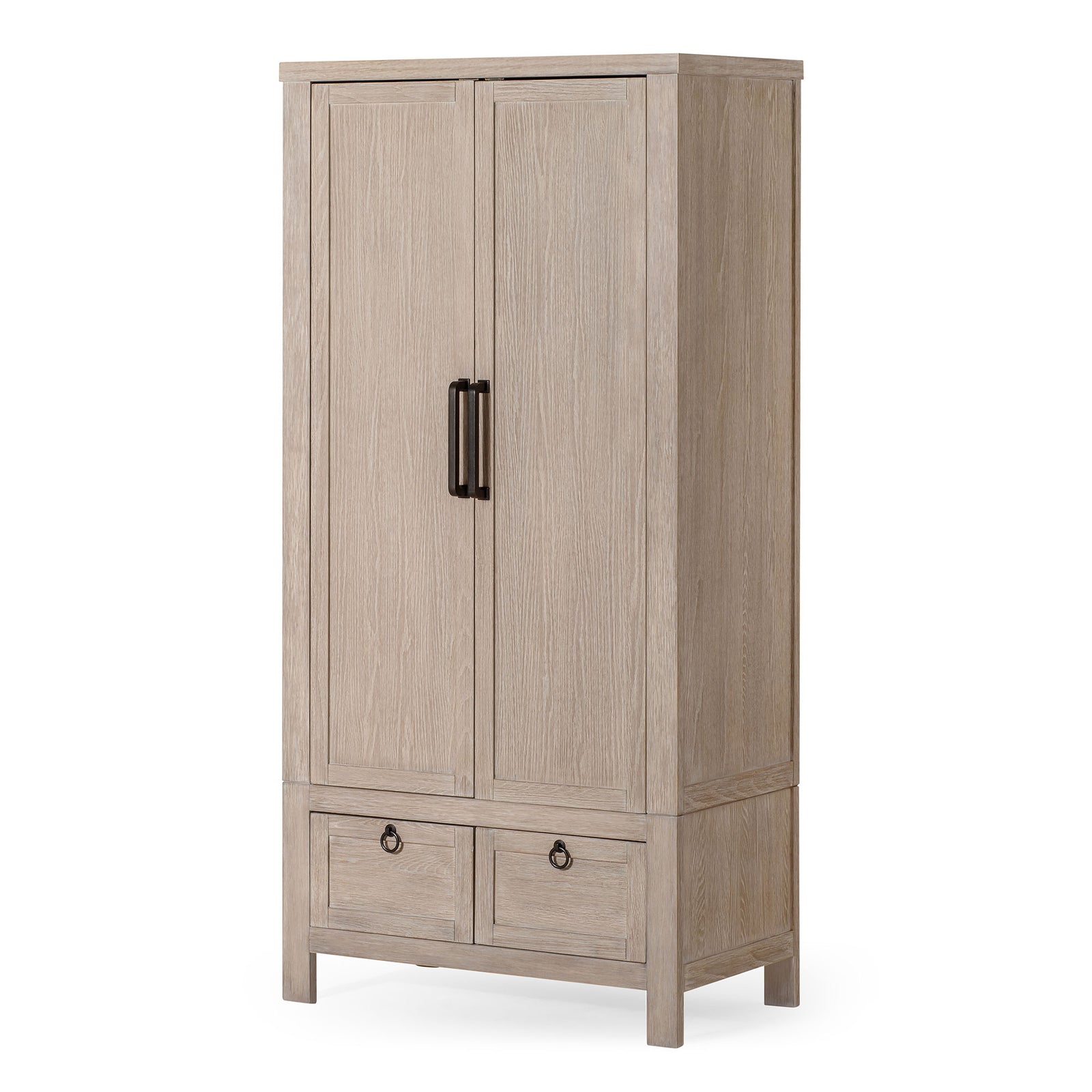 Maven Lane Vaughn Rustic Wooden Cabinet in Weathered White Finish - VMInnovations