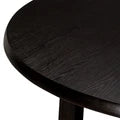 Maven Lane Sasha Round Wooden Dining Table in Weathered Black Finish (Open Box) - VMInnovations