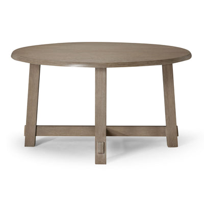 Maven Lane Sasha Round Wooden Dining Table in Weathered Grey Finish