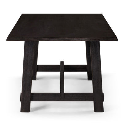 Maven Lane Yves Rectangular Wooden Dining Table in Weathered Finish (Open Box)