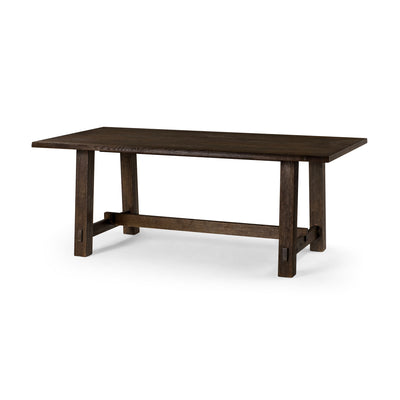 Maven Lane Yves Rectangular Wooden Dining Table in Weathered Brown Finish (Used)