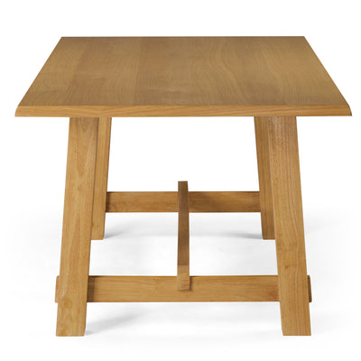 Maven Lane Yves Rectangular Wooden Dining Table in Weathered Natural Finish