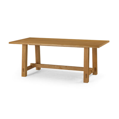 Maven Lane Yves Rectangular Wooden Dining Table in Weathered Natural Finish