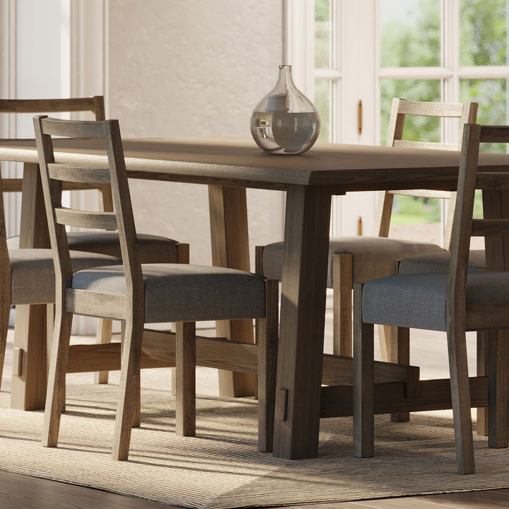 Maven Lane Yves Rectangular Wooden Dining Table in Weathered Grey Finish (Used)