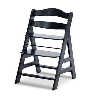 hauck Alpha+ Grow Along Seat, Adjustable Wooden Chair, Beechwood, Black Finish - VMInnovations