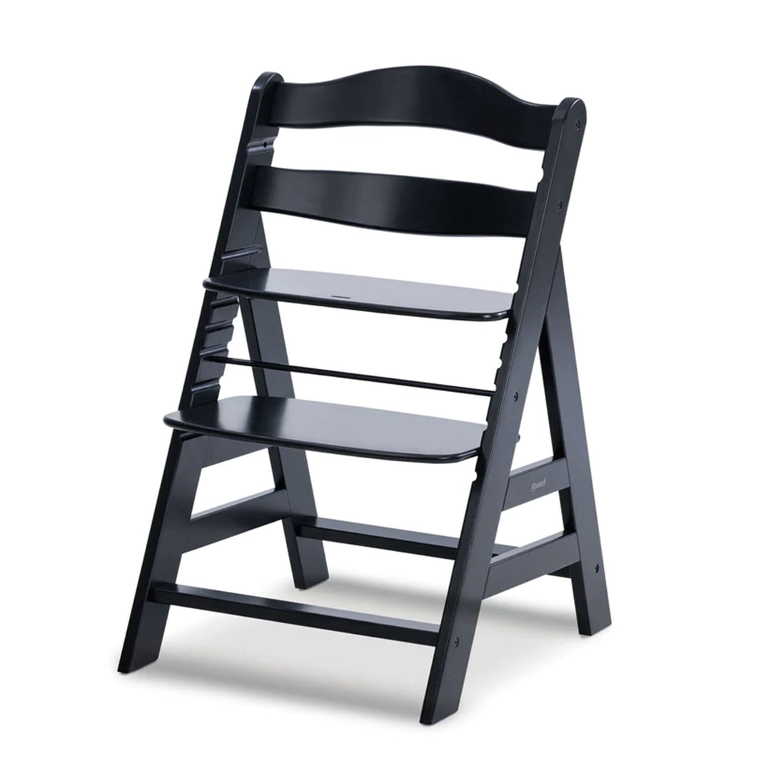 hauck Alpha+ Adjustable Wooden Highchair, Beechwood, Black Finish (Open Box) - VMInnovations