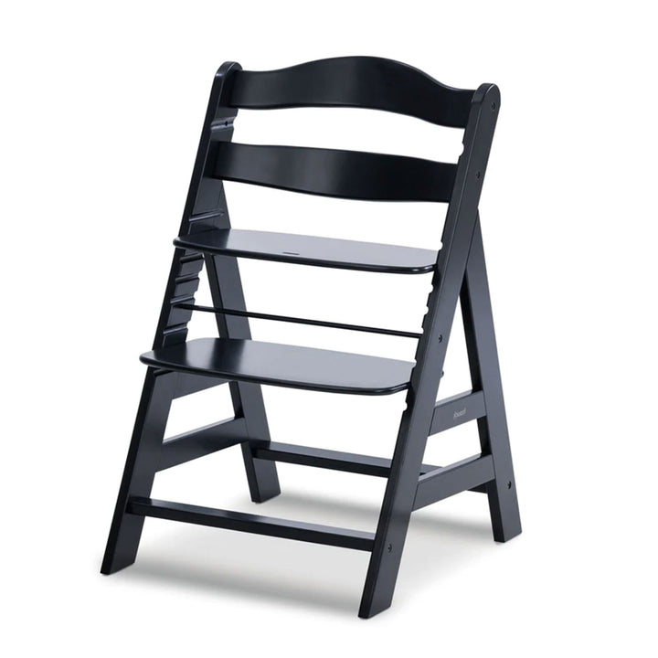hauck Alpha+ Adjustable Wooden Highchair, Beechwood, Black Finish (Open Box) - VMInnovations