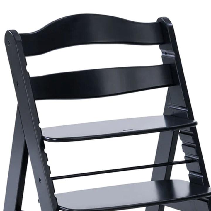 hauck Alpha+ Grow Along Adjustable Wooden Highchair, Beechwood, Black Finish