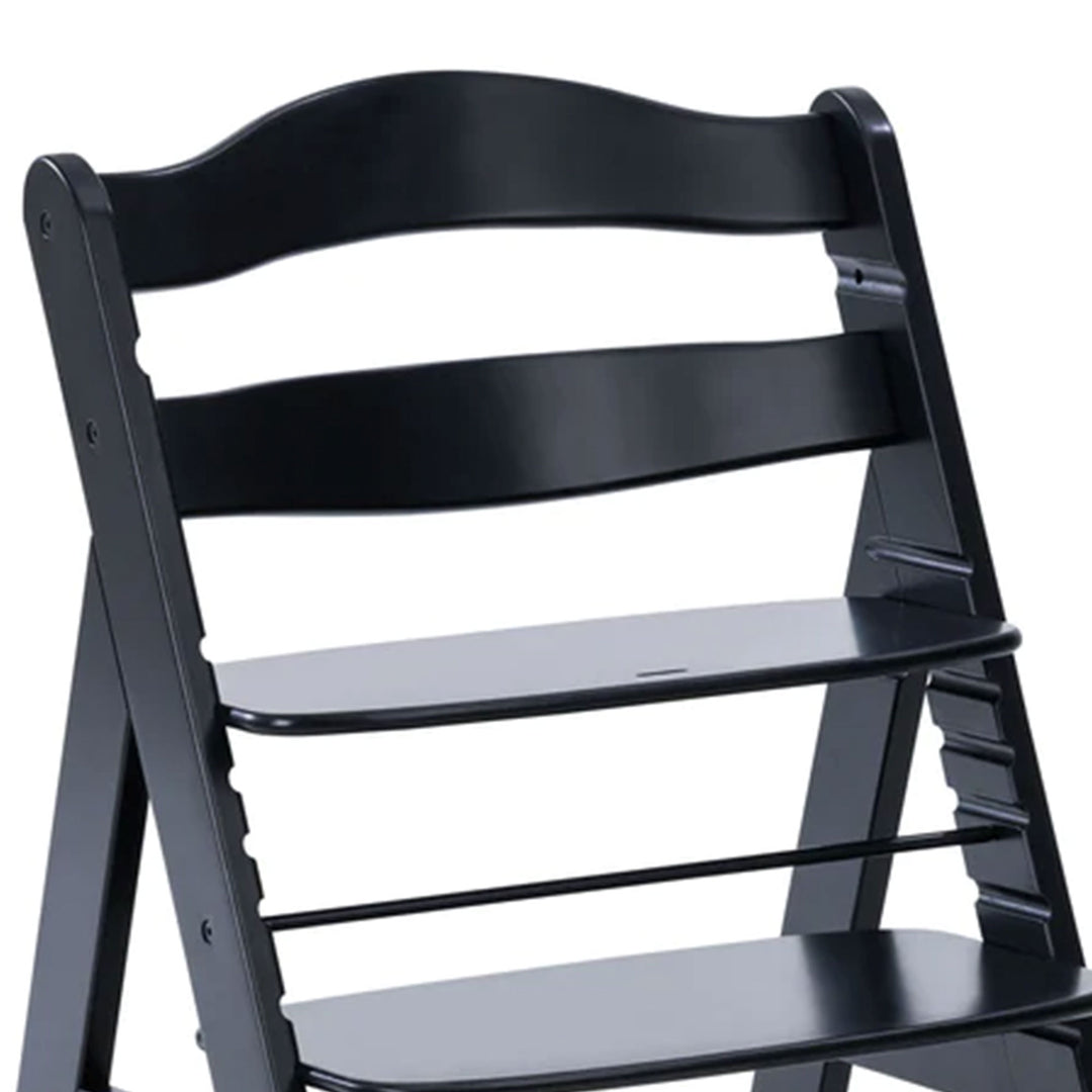 hauck Alpha+ Adjustable Wooden Highchair, Beechwood, Black Finish (Open Box) - VMInnovations