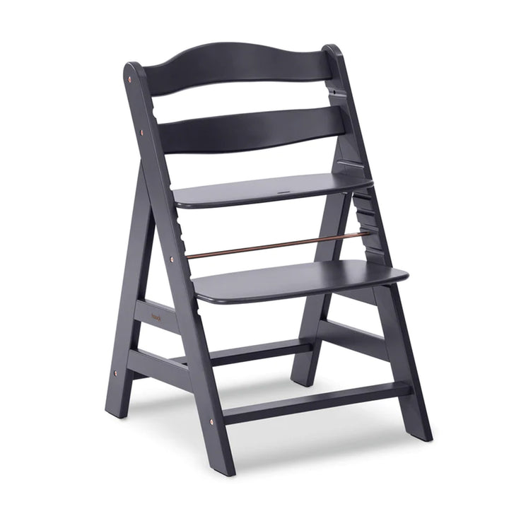 hauck Alpha+ Grow Along Adjustable Wooden Highchair, Beechwood, Dark Grey Finish