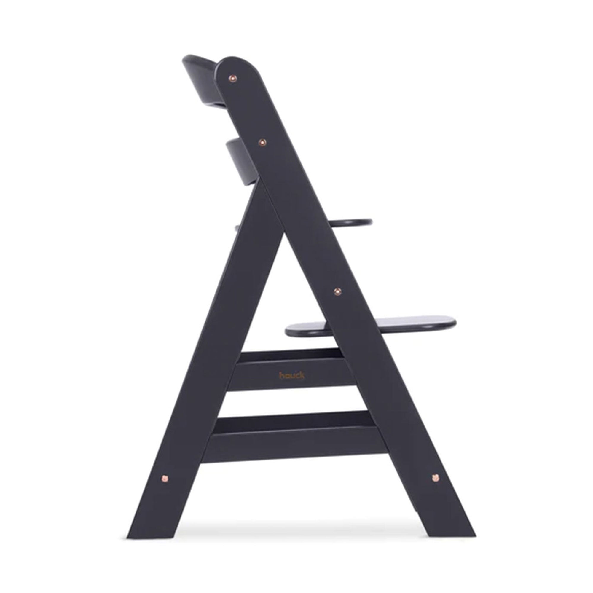 hauck Alpha+ Grow Along Seat Adjustable Wooden Chair Beechwood, Dark Grey Finish - VMInnovations