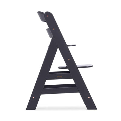 hauck Alpha+ Grow Along Adjustable Wooden Highchair, Beechwood, Dark Grey Finish (Open Box)