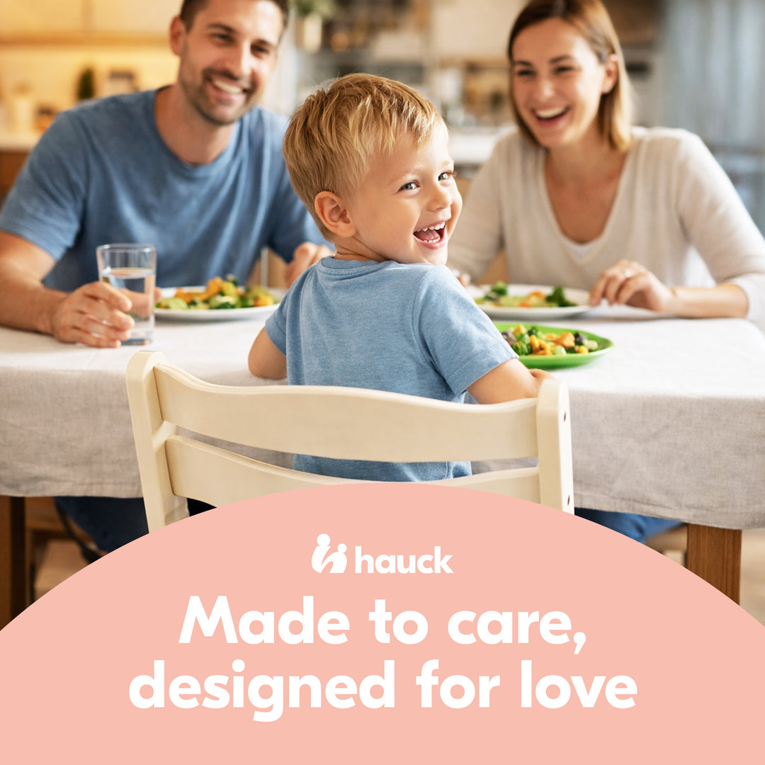 hauck Alpha+ Grow Along Seat, Adjustable Wooden Chair, Beechwood, Vanilla Finish - VMInnovations