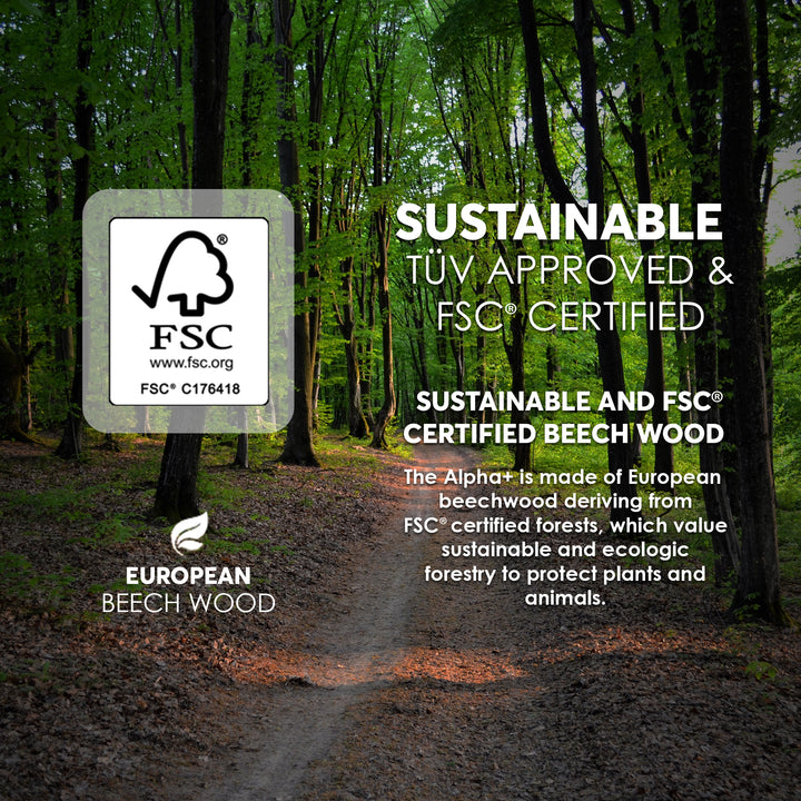 hauck Alpha+ Grow Along Seat, Adjustable Wooden Chair, Beechwood, Vanilla Finish - VMInnovations