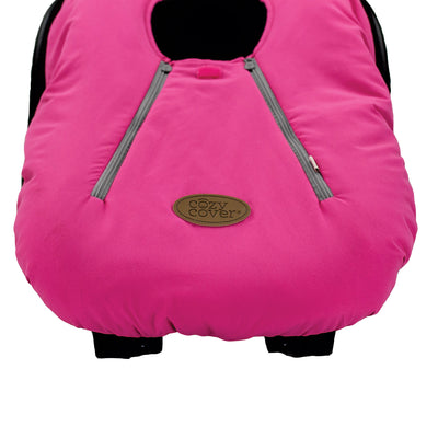 CozyBaby Infant Car Seat Cover w/ Dual Zippers & Elastic Edge, Pink (Open Box) - VMInnovations