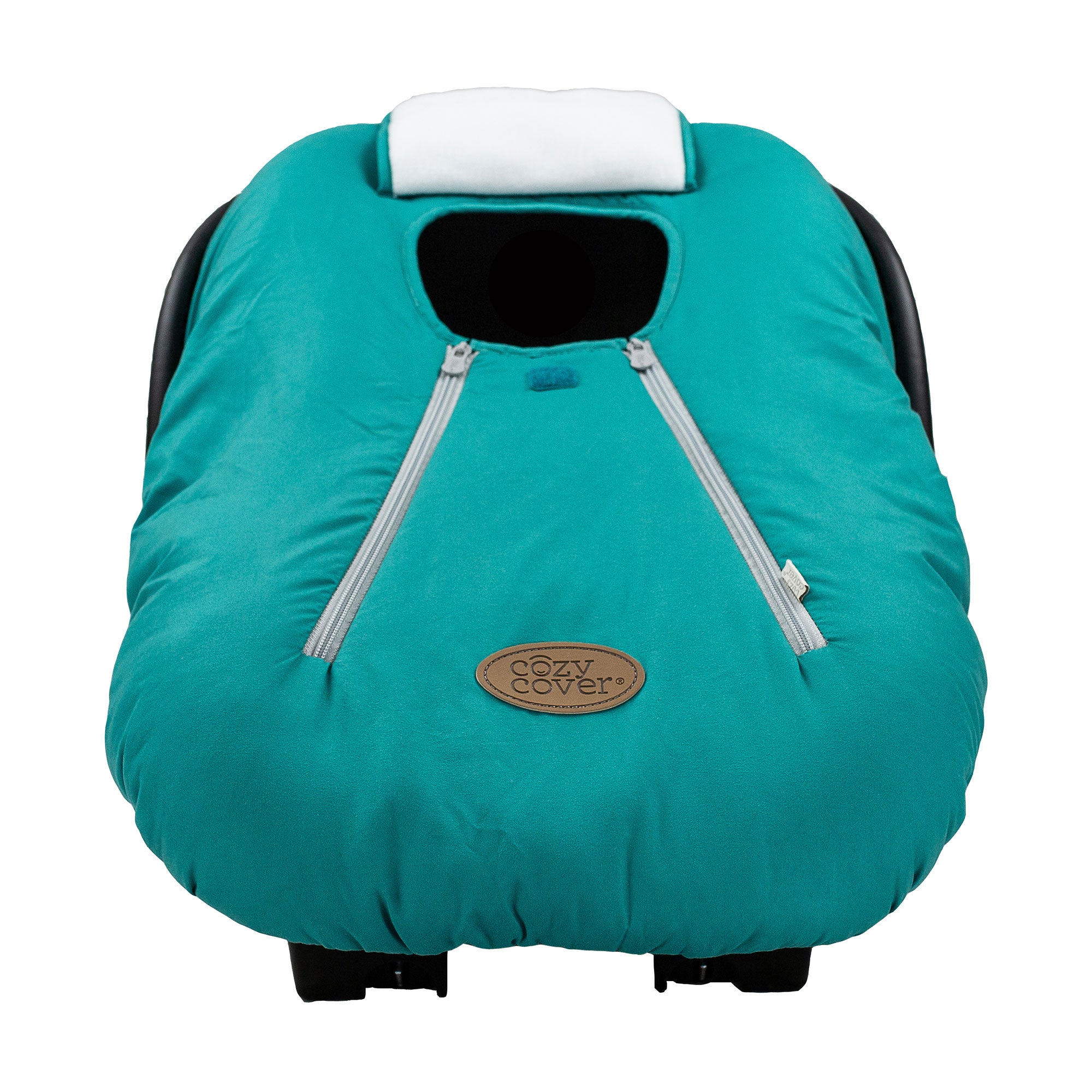 CozyBaby Original Infant Car Seat Cover w/ Dual Zippers & Elastic Edge, Teal - VMInnovations