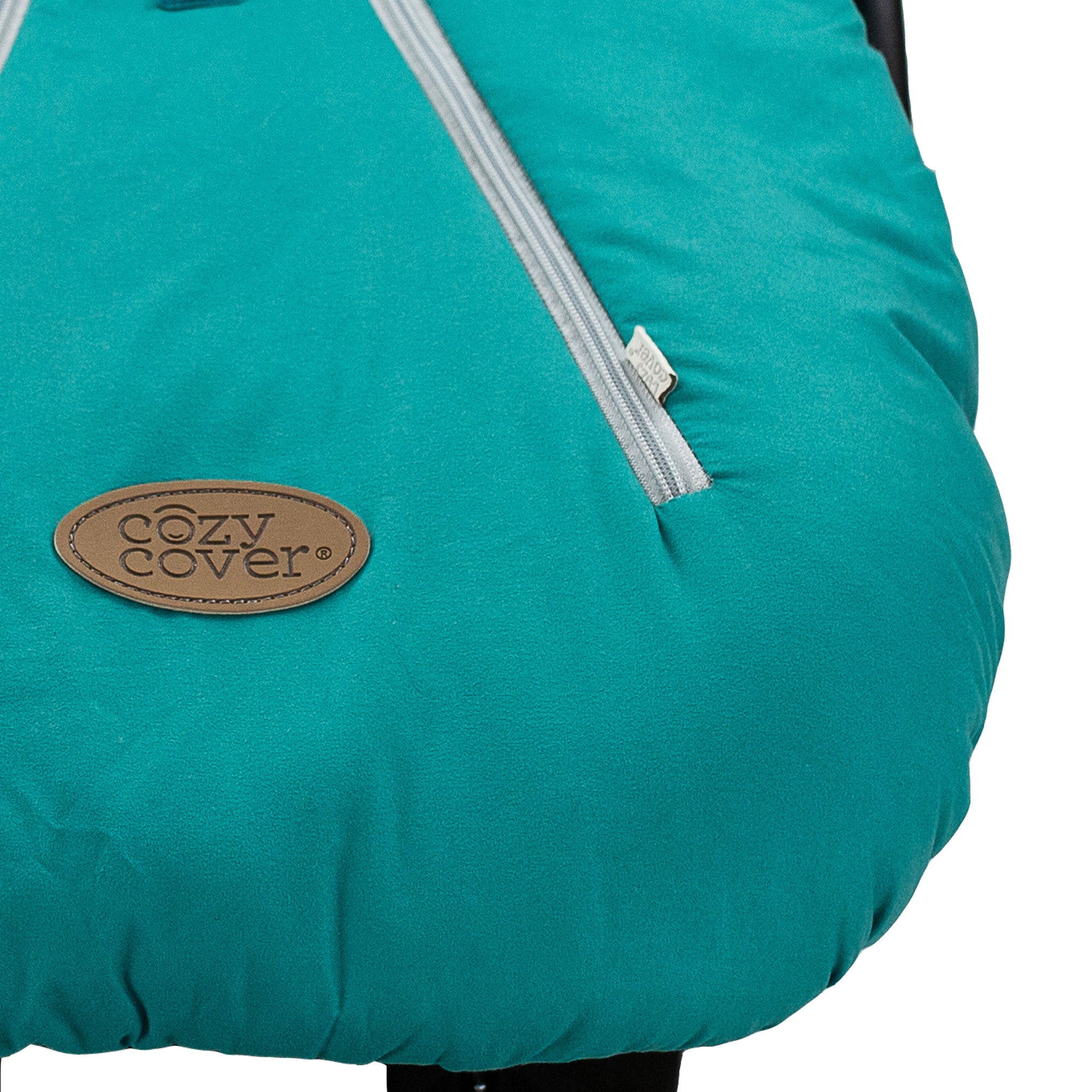 CozyBaby Original Infant Car Seat Cover w/ Dual Zippers & Elastic Edge, Teal - VMInnovations