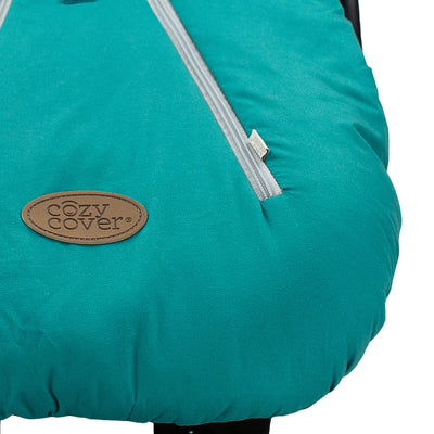 CozyBaby Original Infant Car Seat Cover w/ Dual Zippers & Elastic Edge, Teal - VMInnovations