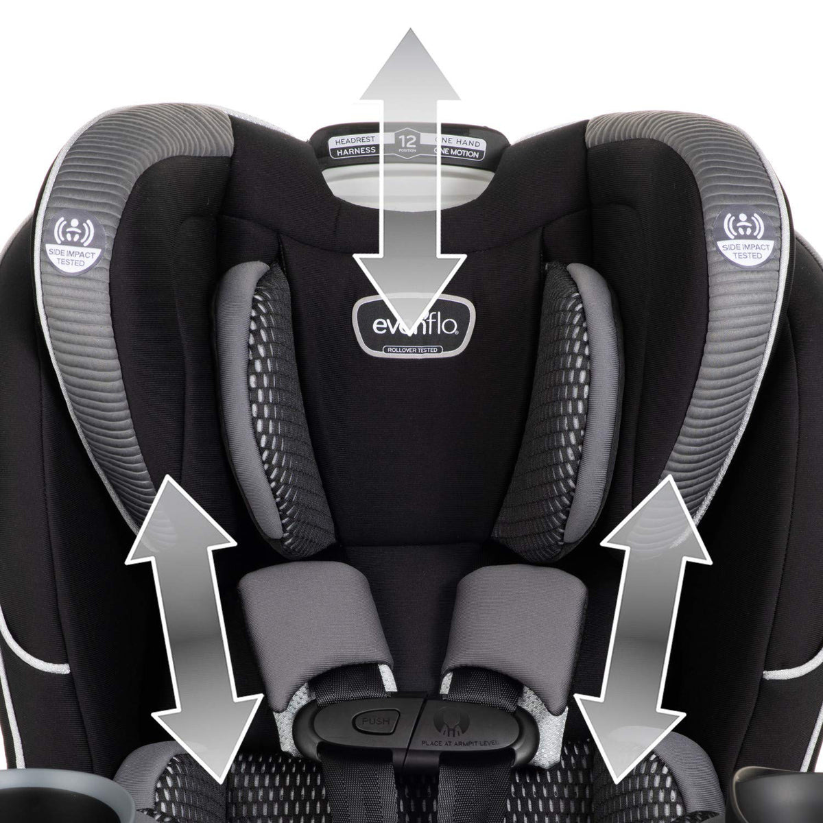 Evenflo EveryFit 39312376 4 in 1 Convertible Car Seat, 10 and Under, Olympus - VMInnovations