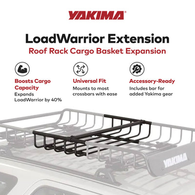 YAKIMA 18" Extension for LoadWarrior Rooftop Cargo Basket, Black (Used) - VMInnovations