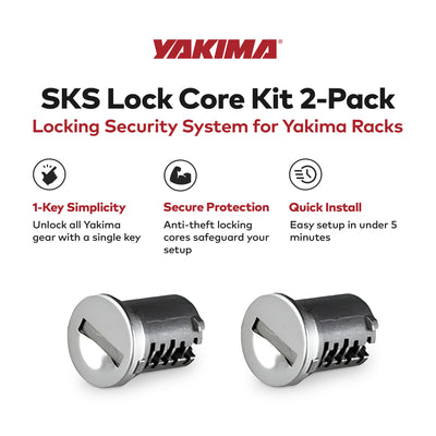 Yakima Car Rack System Component SKS Lock Cylinder Core Kit with Key (Used)