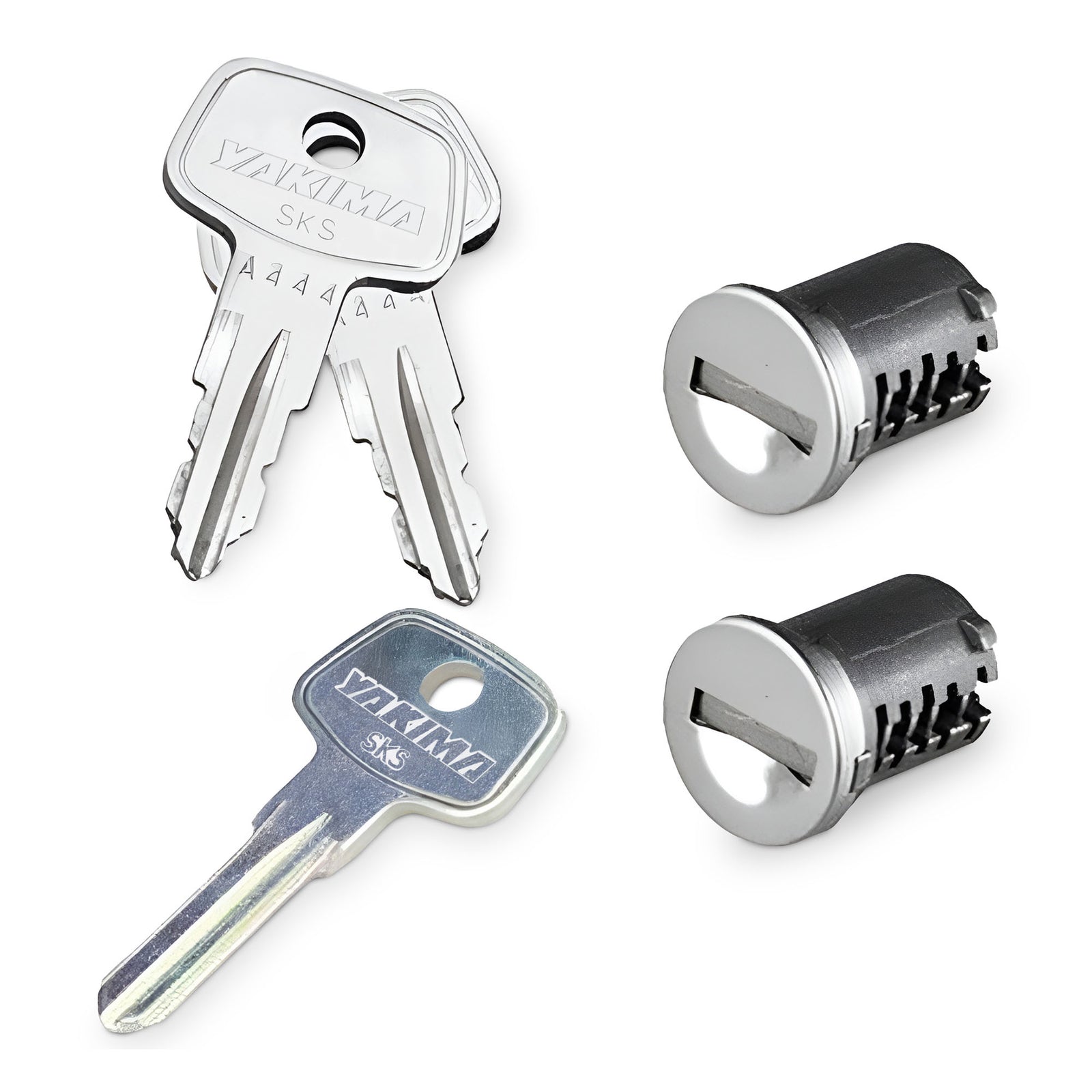 Yakima Car Rack System Component SKS Lock Cylinder Core Kit with Key (2 Pack) - VMInnovations