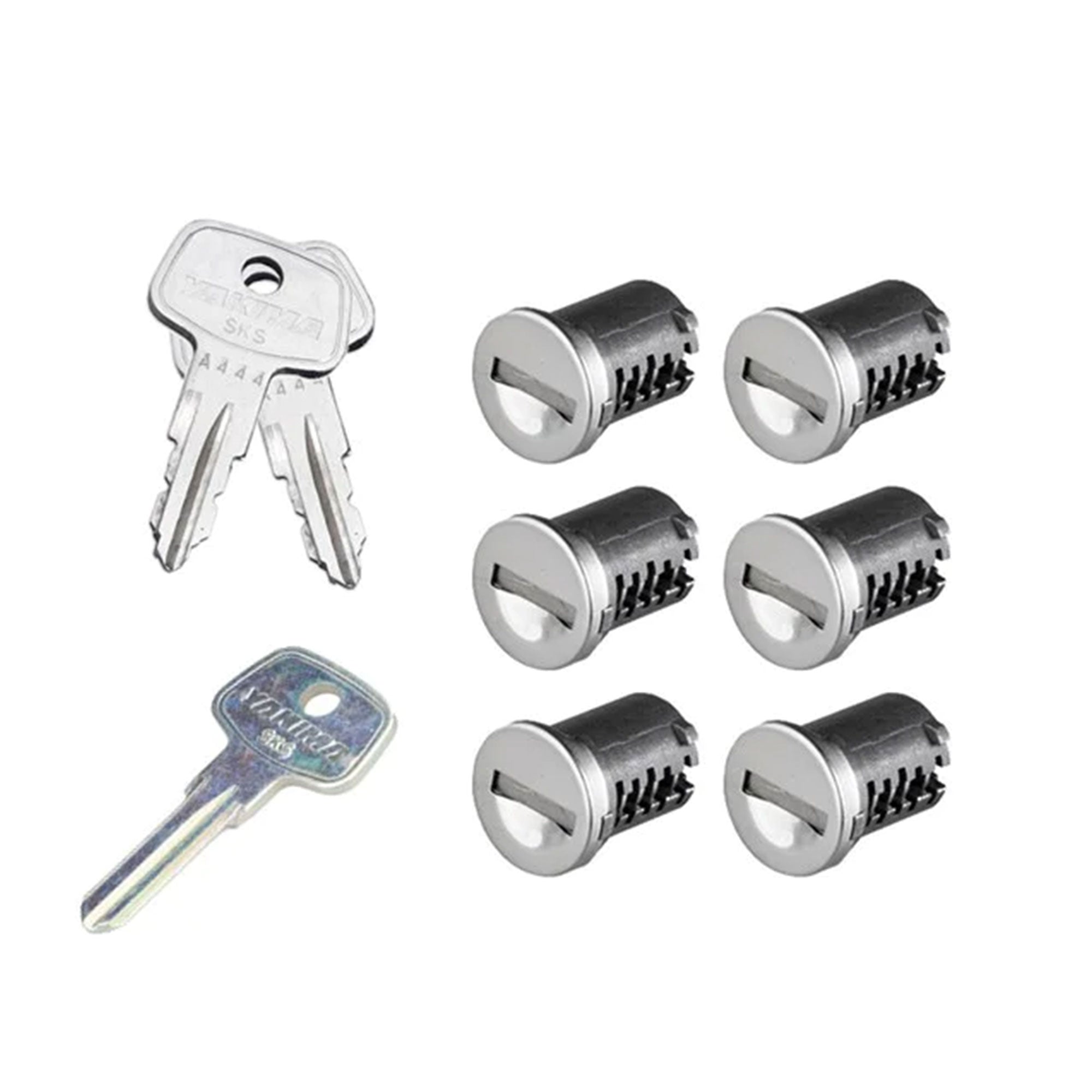 Yakima Car Rack System Component SKS Lock Cylinder Core Kit with Key (6 Pack) - VMInnovations