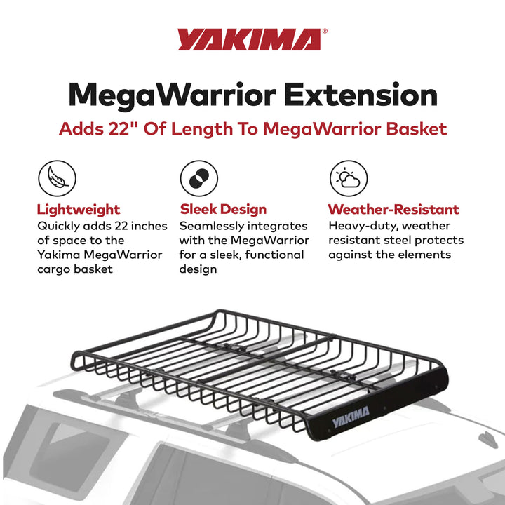 YAKIMA MegaWarrior Length Extension Up to 22 Inch for MegaWarrior Cargo Basket