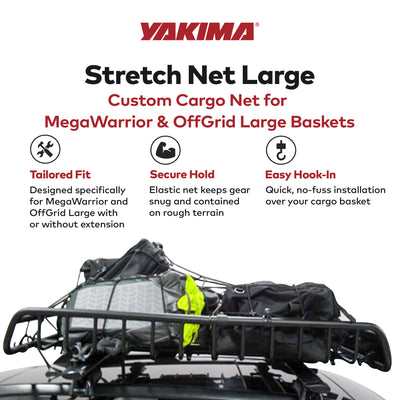 YAKIMA Cargo Roof Basket Stretch Net for MegaWarrior & OffGrid Baskets(Open Box) - VMInnovations