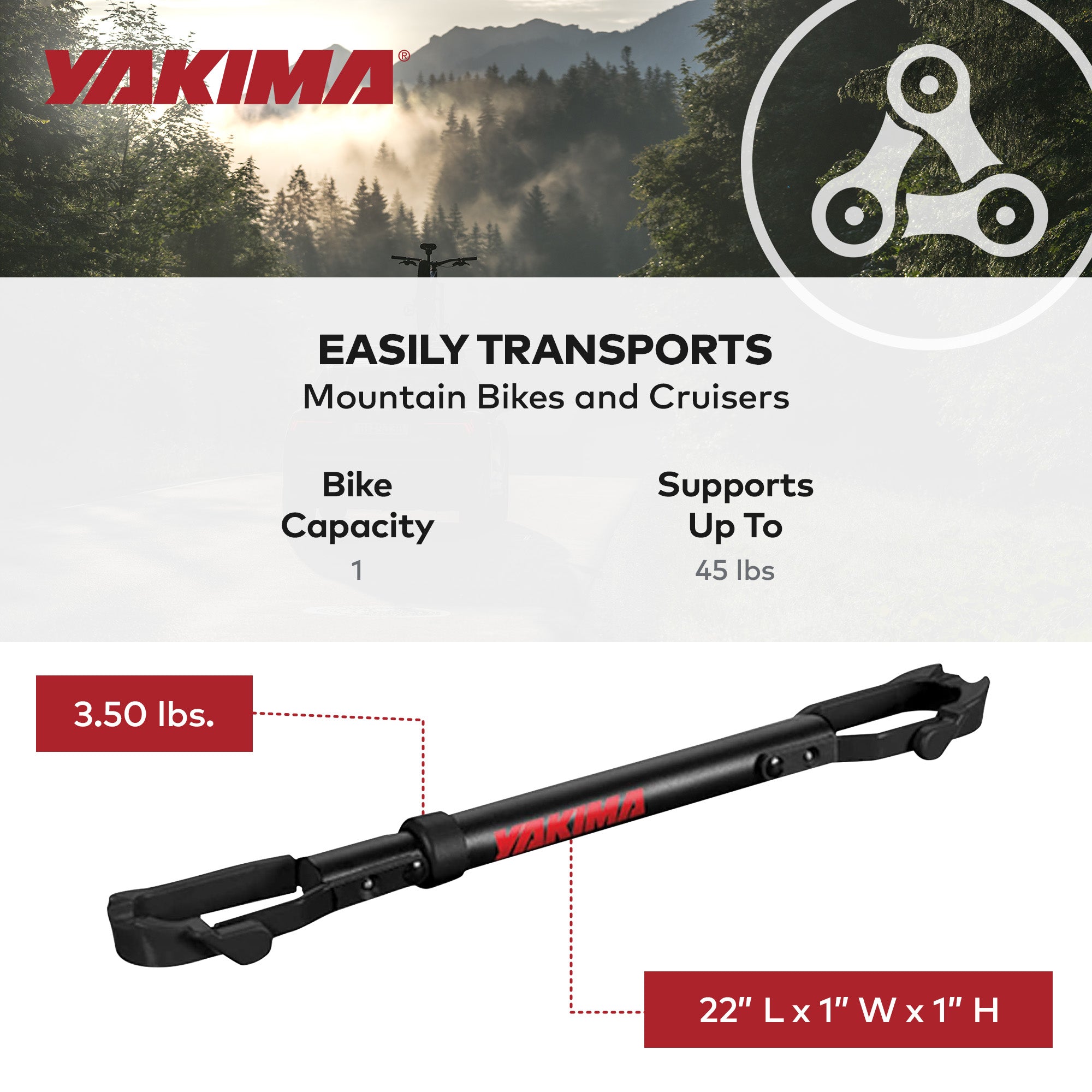 Yakima Hitch Mounted Bike Rack with Seat Post Mounting Type for Bicycles (Used)