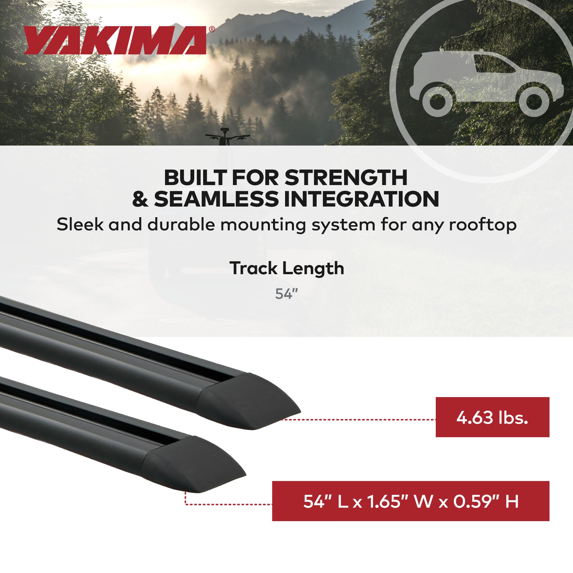 Yakima Tracks 54 in. Roof Rack System Compatible & Skyline Towers (Open Box) - VMInnovations