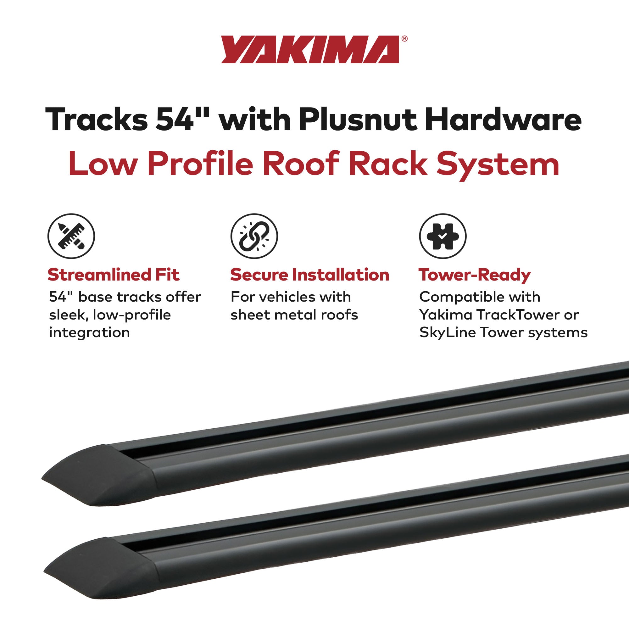 Yakima Tracks 54 in. Roof Rack System Compatible & Skyline Towers (Open Box)