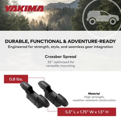 YAKIMA Landing Pad 8, Fixed Point Roof Mounts for 2002-2006 Honda CR-V, Set of 2 - VMInnovations