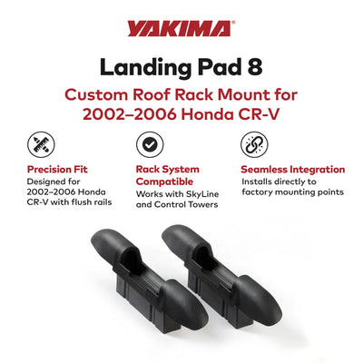 YAKIMA Landing Pad 8, Fixed Point Roof Mounts for 2002-2006 Honda CR-V, Set of 2 - VMInnovations