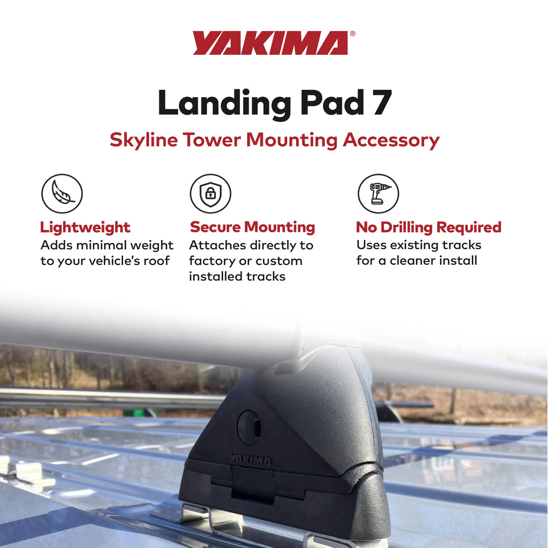 YAKIMA Landing Pad 7 Fixed Point Gear Mount Base Kit Compatible w/SkyLine Towers