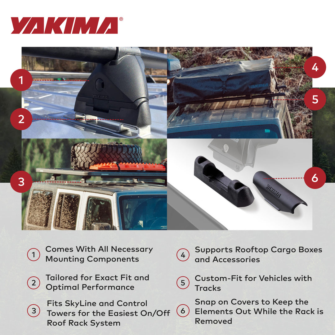 YAKIMA Landing Pad 7 Fixed Point Gear Mount Base Kit Compatible w/SkyLine Towers