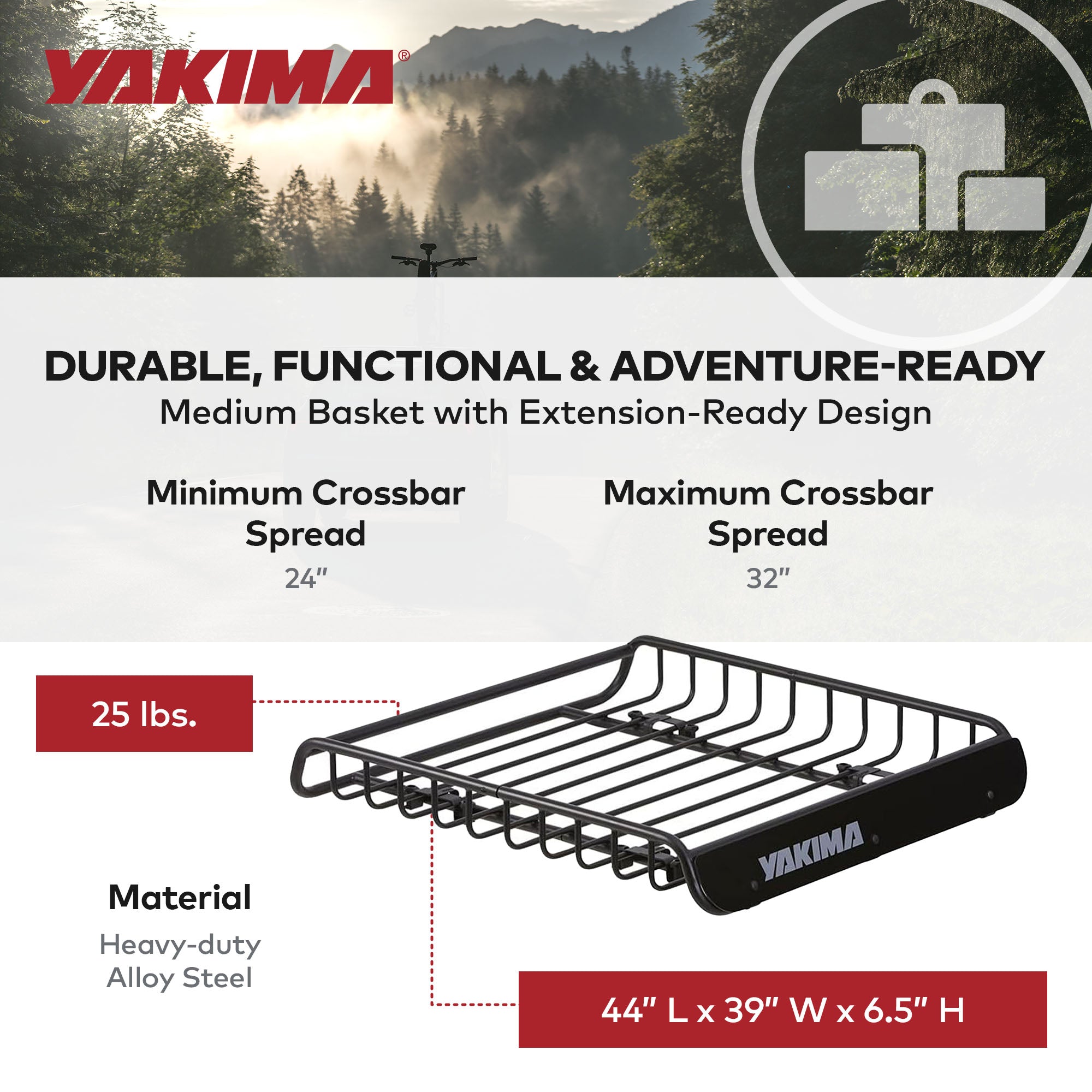 Yakima LoadWarrior Medium Sized Cargo Basket For All Yakima Crossbars(For Parts) - VMInnovations