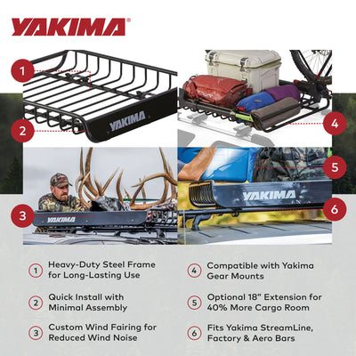Yakima LoadWarrior Medium Cargo Basket;All Yakima StreamLine Crossbars(Open Box)