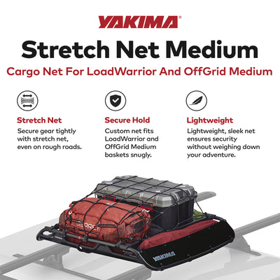 YAKIMA Cargo Roof Basket Stretch Net for LoadWarrior & OffGrid Medium (Open Box) - VMInnovations