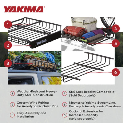Yakima MegaWarrior Large Sized Cargo Basket For All Yakima StreamLine Crossbars - VMInnovations