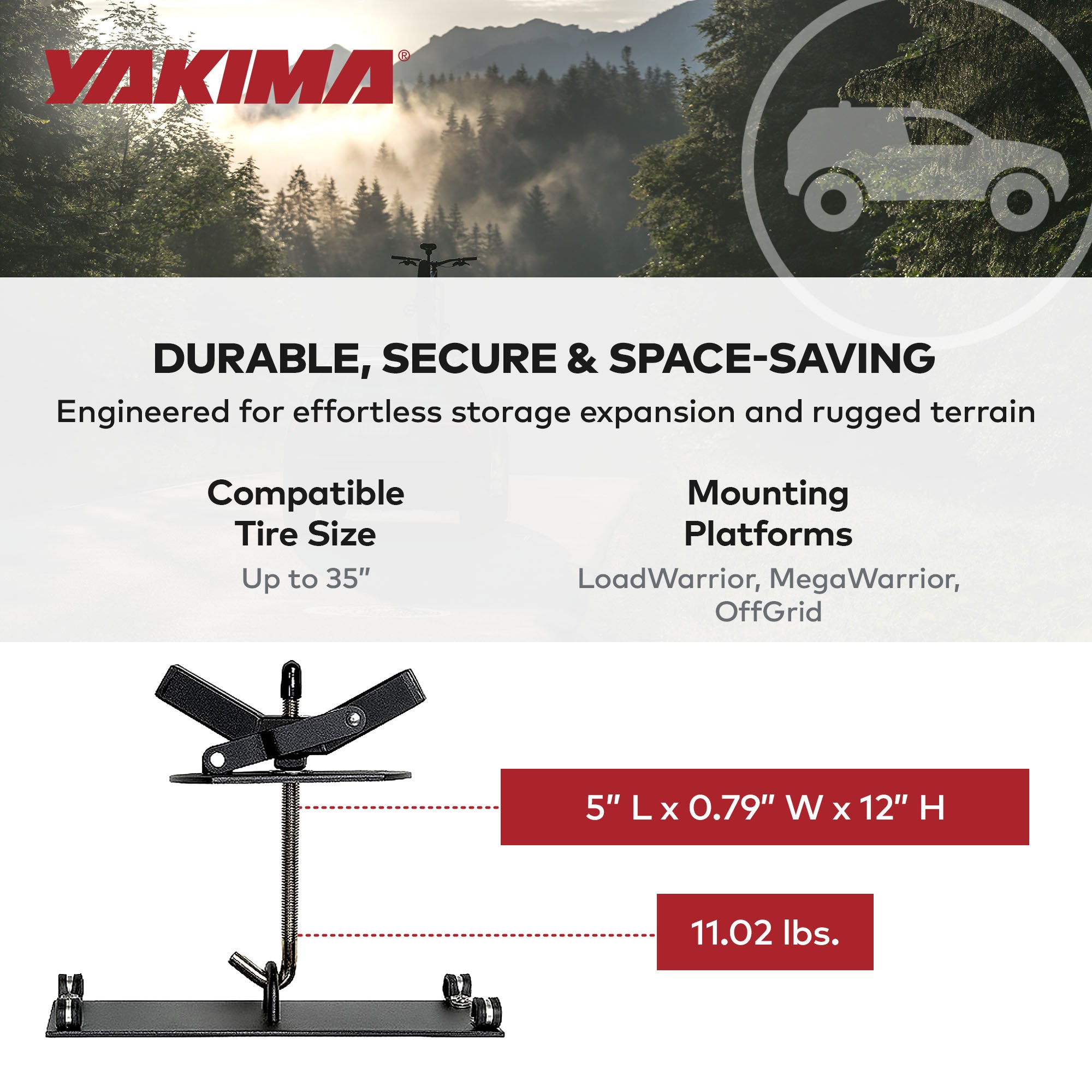 Yakima Release Spare Carrier for LoadWarrior, MegaWarrior, or OffGrid (Open Box) - VMInnovations