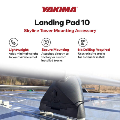 YAKIMA Landing Pad 10 Fixed Point Tower Compatible w/Honda CRV 2007-11, Set of 2 - VMInnovations