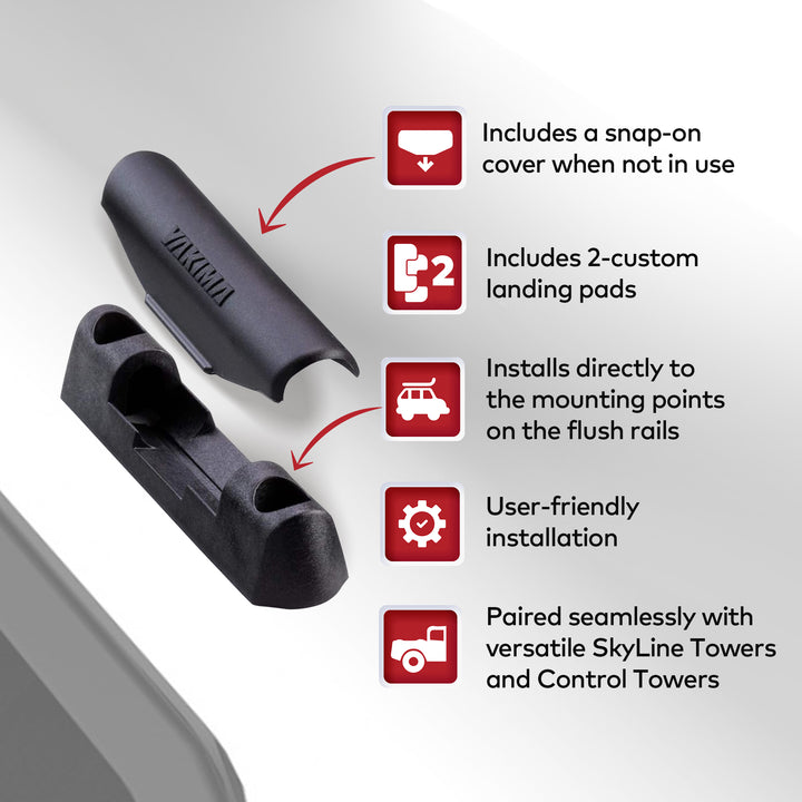 YAKIMA Landing Pad 4, Fixed Point Mounts, Select Chrysler/Dodge/Land Rover Model
