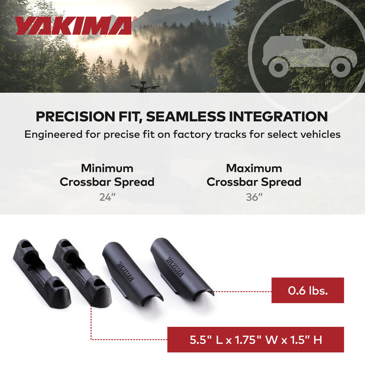 YAKIMA Landing Pad 4, Point Mounts, Select Chrysler/Dodge/Land Rover(Open Box) - VMInnovations