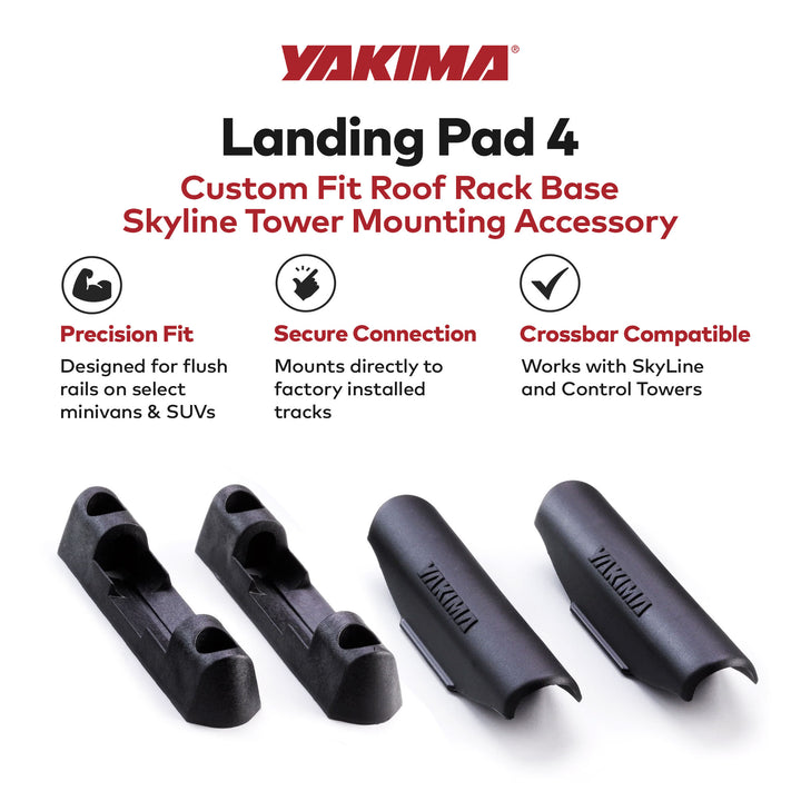 YAKIMA Landing Pad 4, Fixed Point Mounts, Select Chrysler/Dodge/Land Rover Model