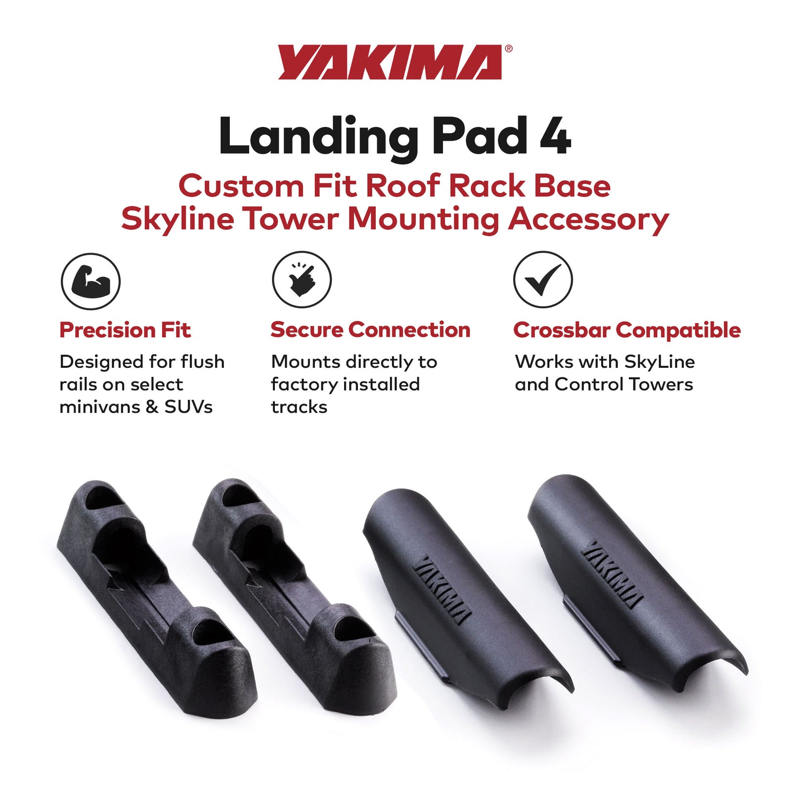YAKIMA Landing Pad 4, Point Mounts, Select Chrysler/Dodge/Land Rover(Open Box) - VMInnovations