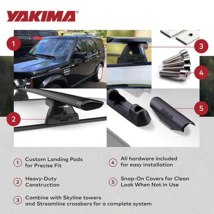 YAKIMA Landing Pad 4, Point Mounts, Select Chrysler/Dodge/Land Rover(Open Box) - VMInnovations