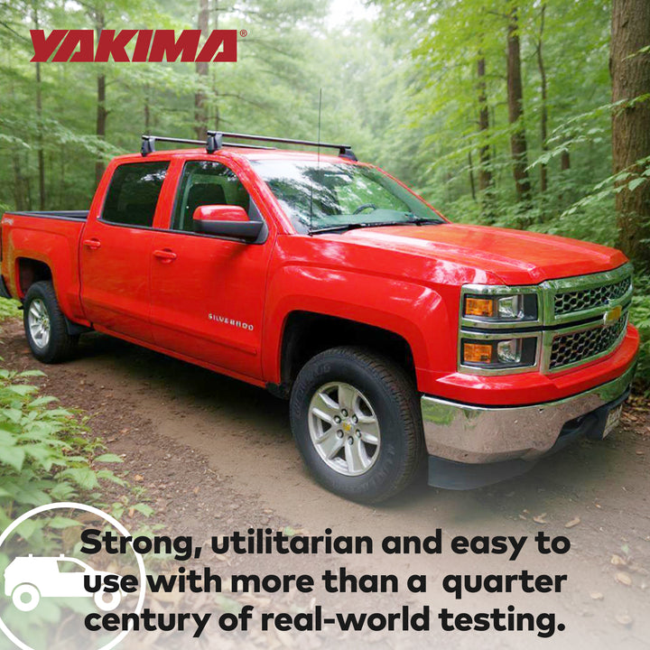 Yakima RoundBar Large 66” Steel Round Roof Rack System Crossbars, Set of 2