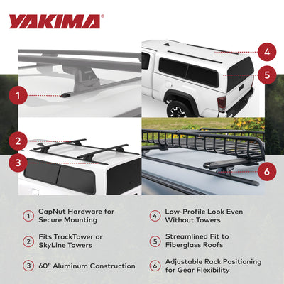 Yakima 60" Tracks w/CapNuts, Compatible w/TrackTower or SkyLine Towers(Open Box) - VMInnovations