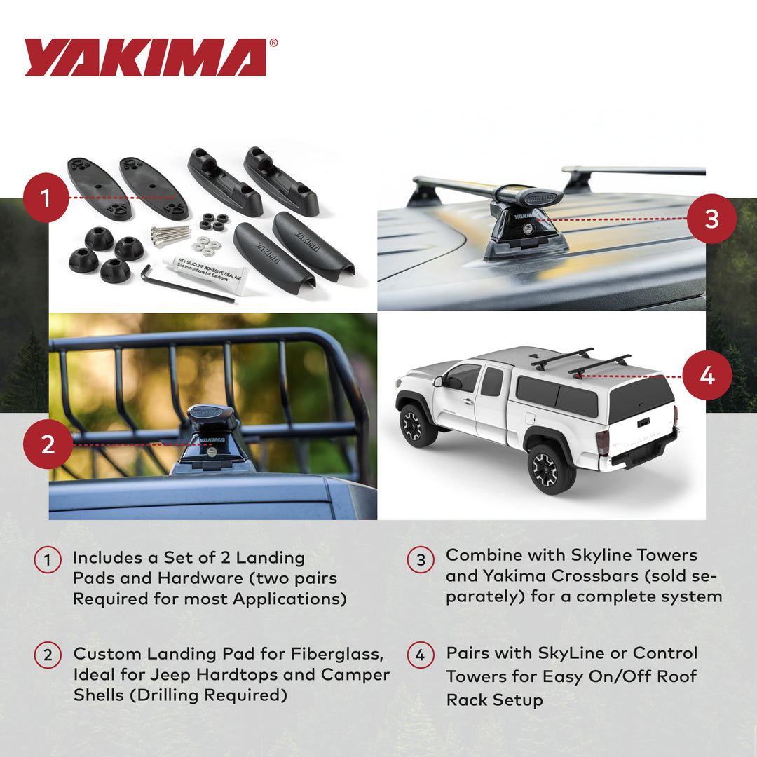 YAKIMA Landing Pad Mounting Accessory Compatible with SkyLine or Control Towers - VMInnovations